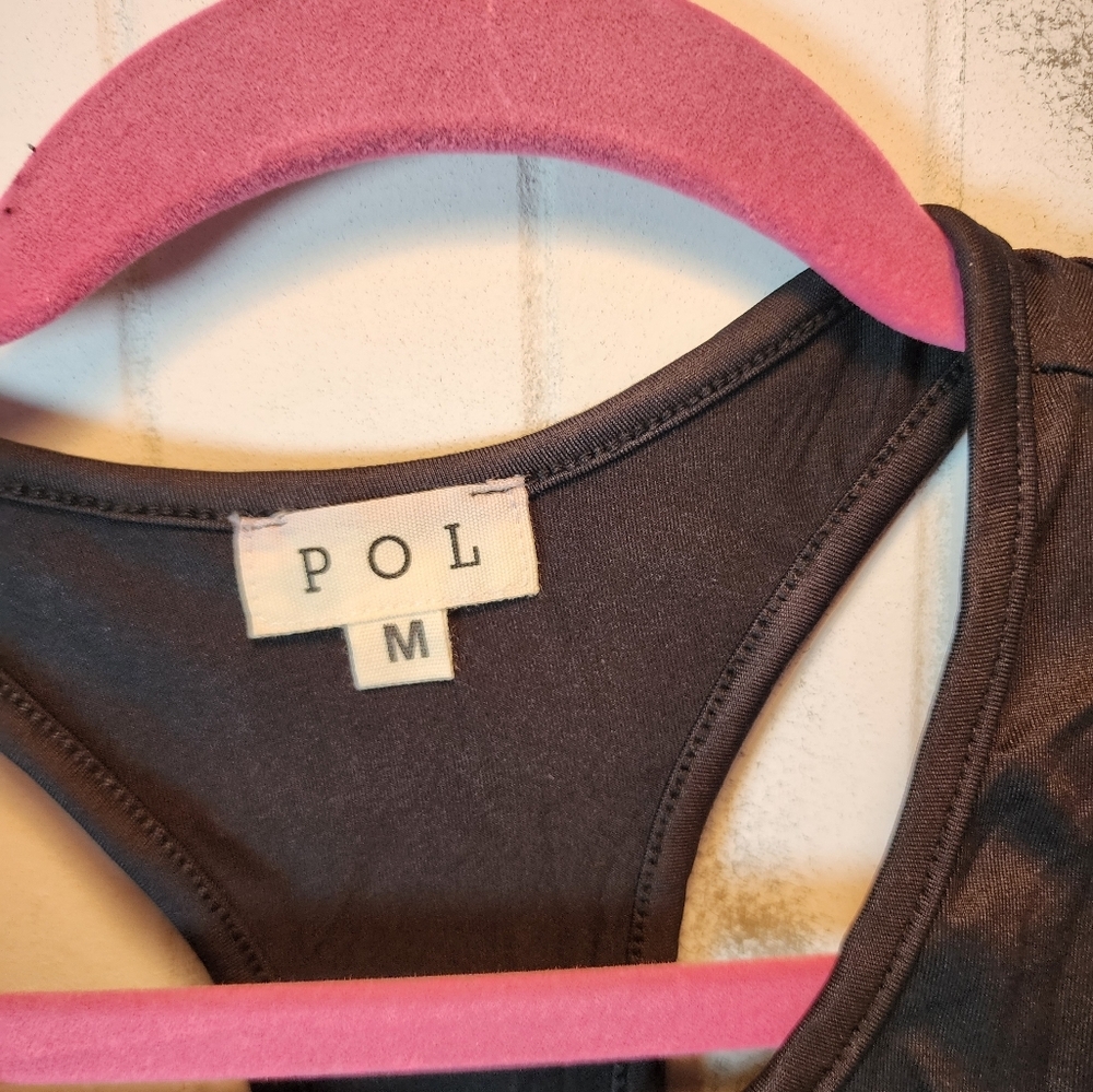 POL Racer Back Sports Bra in Black - Picture 6 of 6